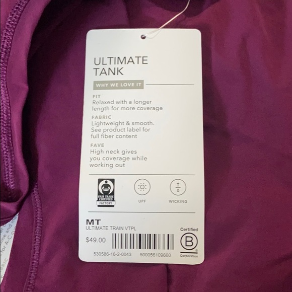 NWT Athleta Ultimate Train Tank // Velvet Plum - Picture 7 of 13